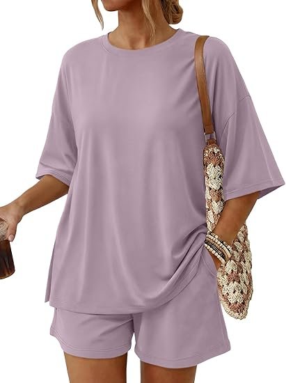 Trendy Queen 2 Piece Summer Set Oversized Top & Loose Fit Shorts with Pockets