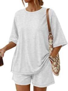 Trendy Queen 2 Piece Summer Set Oversized Top & Loose Fit Shorts with Pockets
